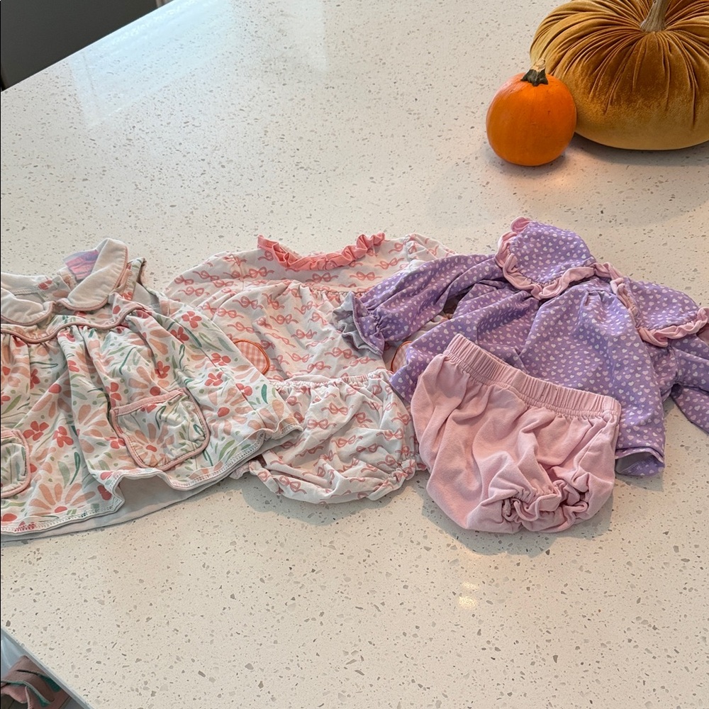 Floral and Polka Dot Kids Matching Set